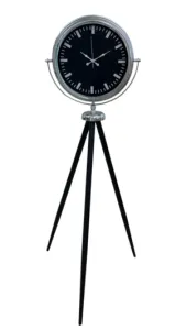 Krom Metal Ayaklı Tripod Saat 150 x 45 cm · Model AS-4087K