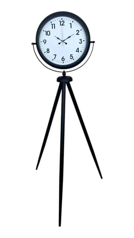 Siyah Metal Ayaklı Tripod Saat 150 x 45 cm · Model AS-4001B