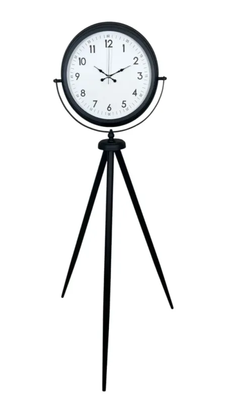 Siyah Metal Ayaklı Tripod Saat 150 x 45 cm · Model AS-4005B