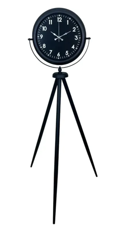 Siyah Metal Ayaklı Tripod Saat 150 x 45 cm · Model AS-4007B