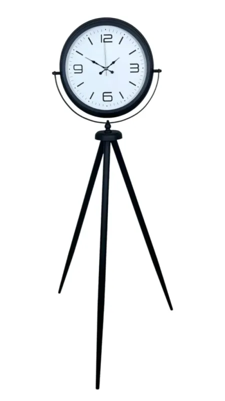 Siyah Metal Ayaklı Tripod Saat 150 x 45 cm · Model AS-4008B