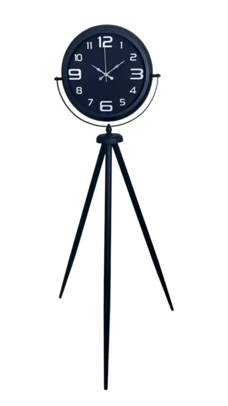 Siyah Metal Ayaklı Tripod Saat 150 x 45 cm · Model AS-4009B