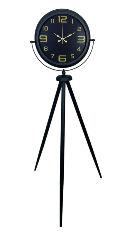 Siyah Metal Ayaklı Tripod Saat 150 x 45 cm · Model AS-4010B