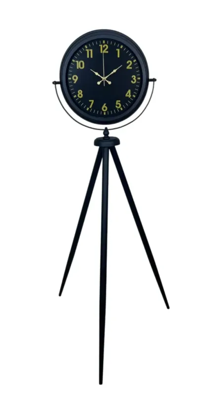Siyah Metal Ayaklı Tripod Saat 150 x 45 cm · Model AS-4023B