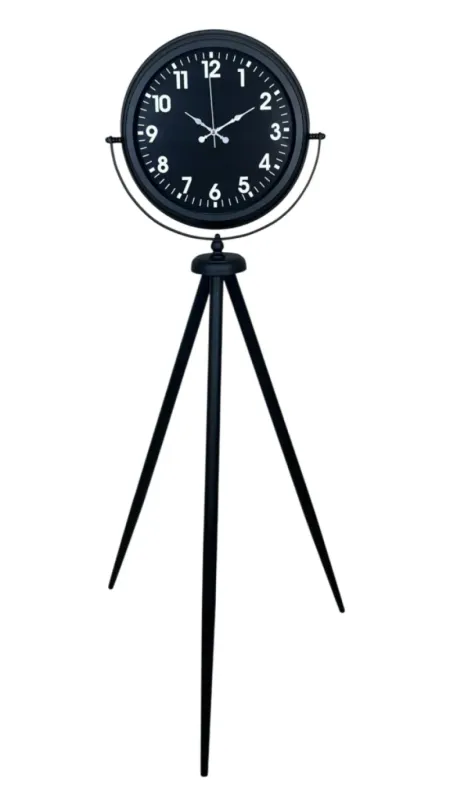 Siyah Metal Ayaklı Tripod Saat 150 x 45 cm · Model AS-4031B