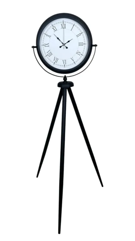 Siyah Metal Ayaklı Tripod Saat 150 x 45 cm · Model AS-4055B