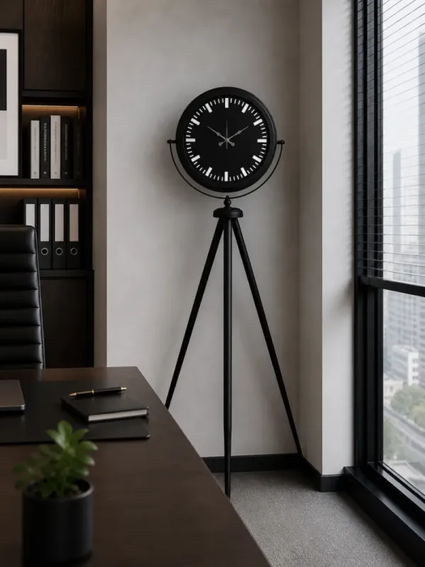 Siyah Metal Ayaklı Tripod Saat 150 x 45 cm · Model AS-4087B