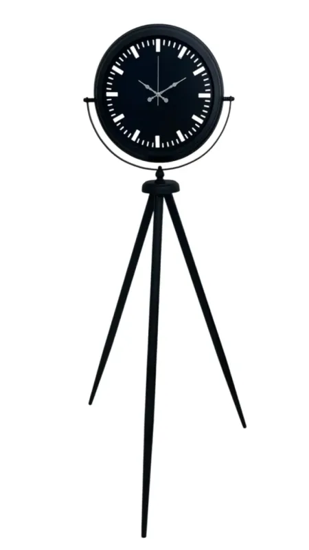 Siyah Metal Ayaklı Tripod Saat 150 x 45 cm · Model AS-4087B