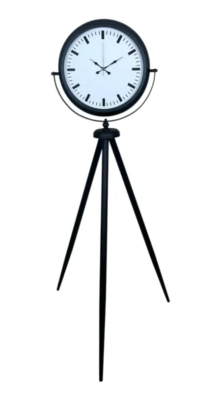 Siyah Metal Ayaklı Tripod Saat 150 x 45 cm · Model AS-4089B