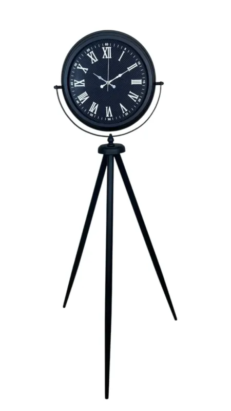 Siyah Metal Ayaklı Tripod Saat 150 x 45 cm · Model AS-4090B