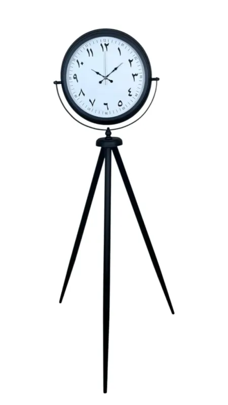 Siyah Metal Ayaklı Tripod Saat 150 x 45 cm · Model AS-4099B