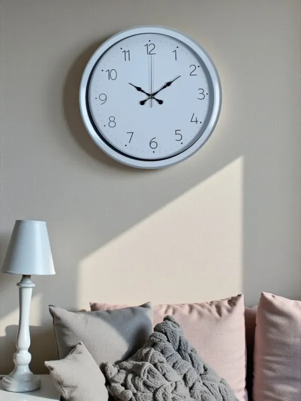 Beyaz Metal Duvar Saati 40 cm · Model 4004W