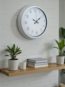 Beyaz Metal Duvar Saati 40 cm · Model 4004W