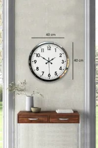 Krom Metal Duvar Saati 40 cm · Model 4001K