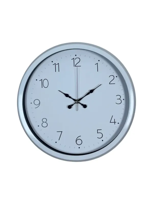 Beyaz Metal Duvar Saati 40 cm · Model 4004W