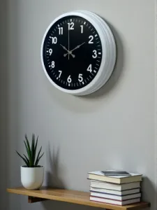 Beyaz Metal Duvar Saati 40 cm · Model 4031W