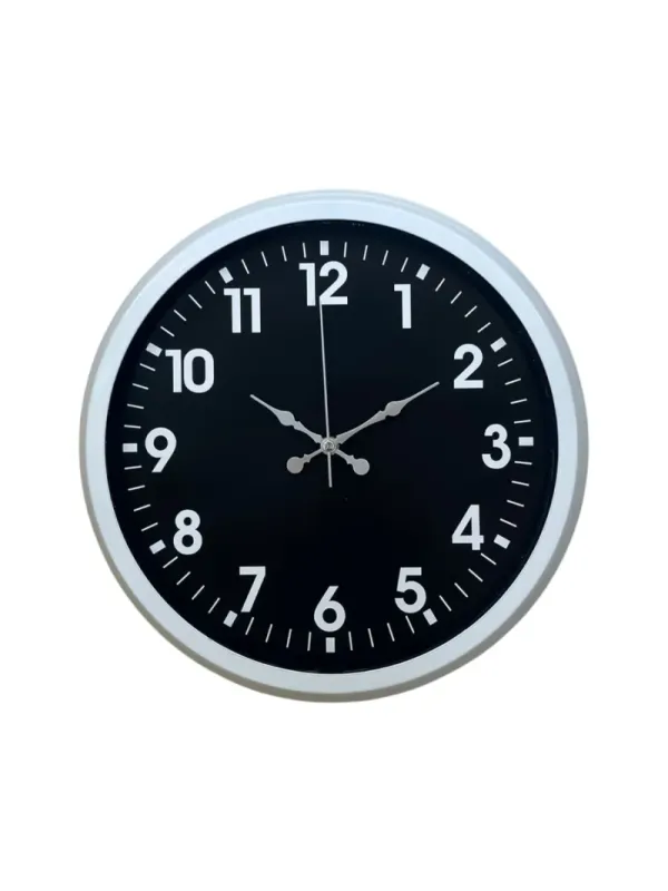 Beyaz Metal Duvar Saati 40 cm · Model 4031W