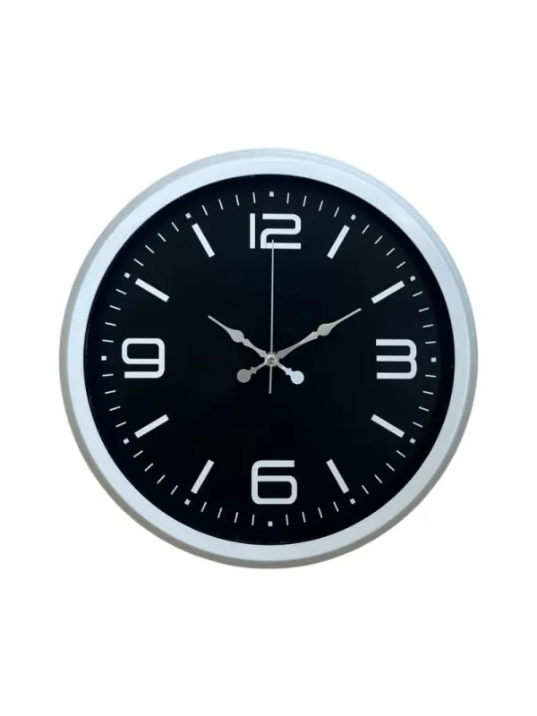 Beyaz Metal Duvar Saati 40 cm · Model 4045W