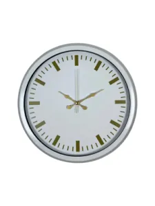 Beyaz Metal Duvar Saati 40 cm · Model 4086W