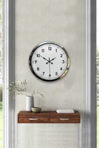 Krom Metal Duvar Saati 40 cm · Model 4005K