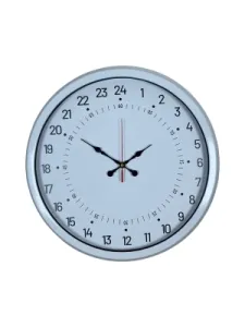 Göstergeli Beyaz Metal Duvar Saati 40 cm · Model 4097W