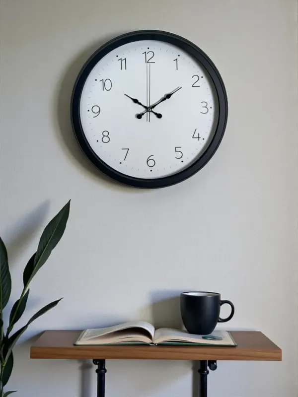 Siyah Metal Duvar Saati 40 cm · Model 4004B