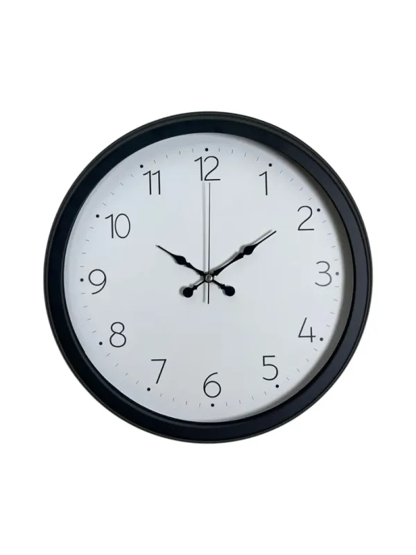 Siyah Metal Duvar Saati 40 cm · Model 4004B