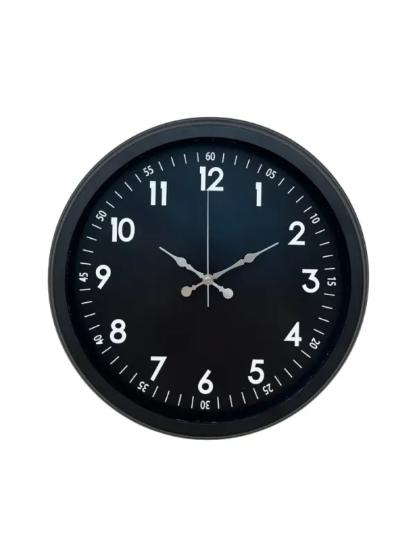 Siyah Metal Duvar Saati 40 cm · Model 4007B