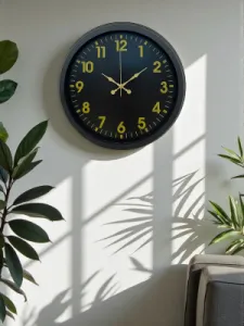 Siyah Metal Duvar Saati 40 cm · Model 4023B
