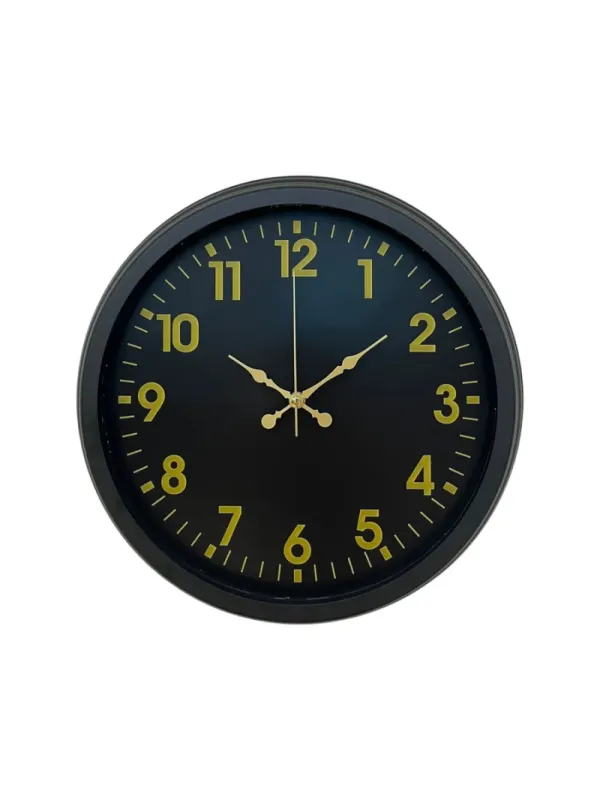 Siyah Metal Duvar Saati 40 cm · Model 4023B