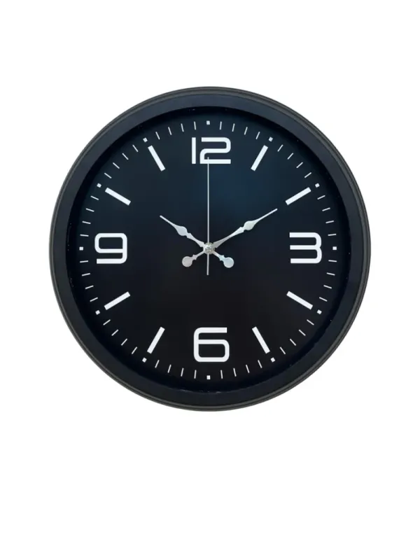 Siyah Metal Duvar Saati 40 cm · Model 4045B