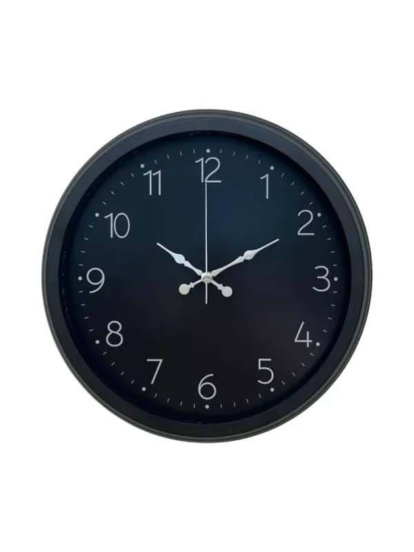 Siyah Metal Duvar Saati 40 cm · Model 4047B