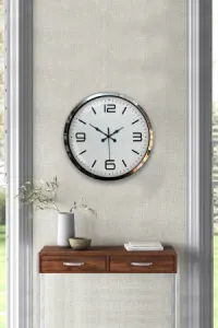 Krom Metal Duvar Saati 40 cm · Model 4008K