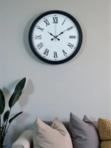 Siyah Metal Duvar Saati 40 cm · Model 4054B