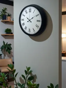 Siyah Metal Duvar Saati 40 cm · Model 4054B
