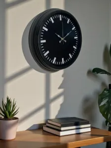 Siyah Metal Duvar Saati 40 cm · Model 4087B