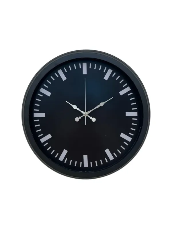 Siyah Metal Duvar Saati 40 cm · Model 4087B