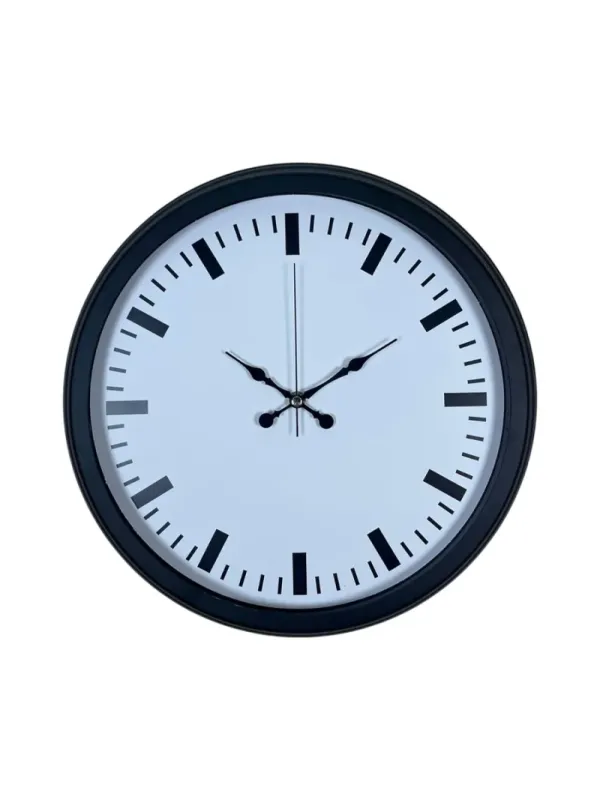 Siyah Metal Duvar Saati 40 cm · Model 4089B