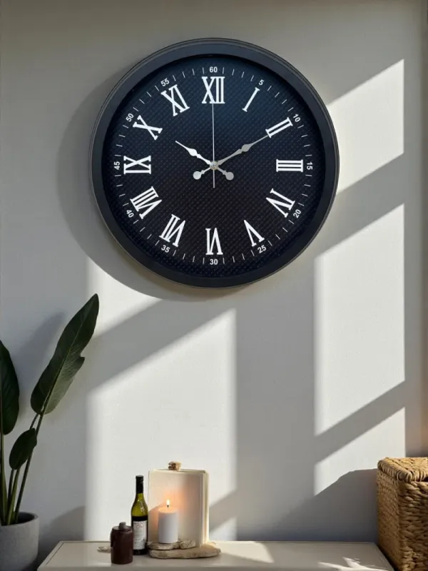 Siyah Metal Duvar Saati 40 cm · Model 4090B
