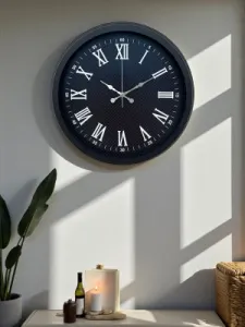 Siyah Metal Duvar Saati 40 cm · Model 4090B