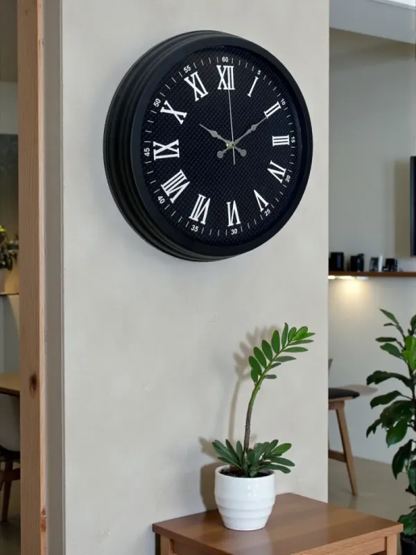 Siyah Metal Duvar Saati 40 cm · Model 4090B