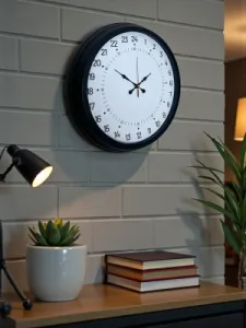Göstergeli Siyah Metal Duvar Saati 40 cm · Model 4097B