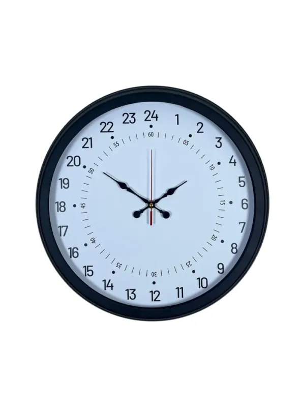 Göstergeli Siyah Metal Duvar Saati 40 cm · Model 4097B