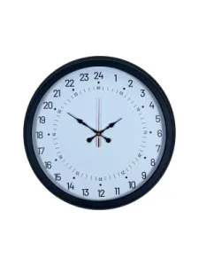 Göstergeli Siyah Metal Duvar Saati 40 cm · Model 4097B