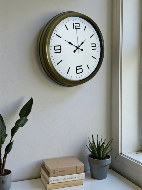 Retro Görünümlü Eskitme Metal Duvar Saati 40 cm · Model 4008E