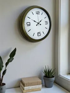 Retro Görünümlü Eskitme Metal Duvar Saati 40 cm · Model 4008E