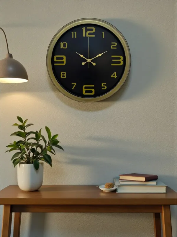Retro Görünümlü Eskitme Metal Duvar Saati 40 cm · Model 4010E