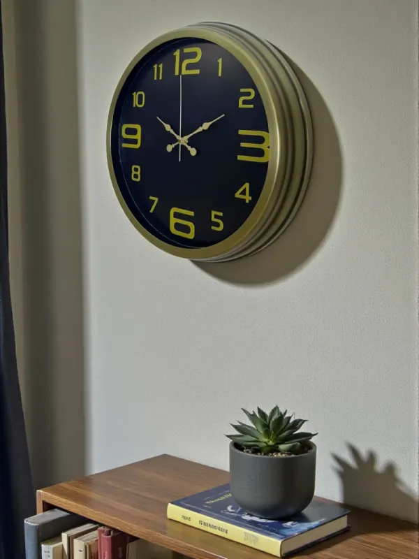 Retro Görünümlü Eskitme Metal Duvar Saati 40 cm · Model 4010E