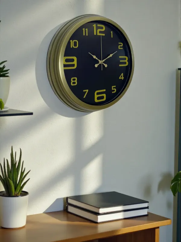 Retro Görünümlü Eskitme Metal Duvar Saati 40 cm · Model 4010E