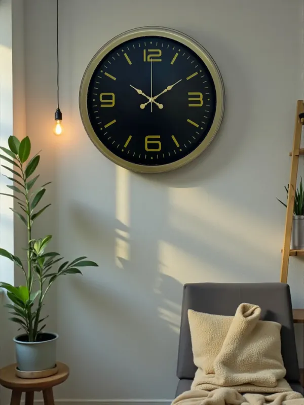Retro Görünümlü Eskitme Metal Duvar Saati 40 cm · Model 4044E
